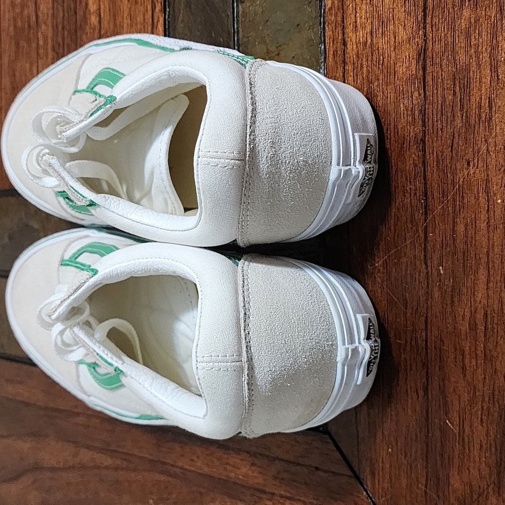 VANS Old Skool Bolt Shoe Men's Size US 9.5 Canvas White/Green - Picture 4 of 5